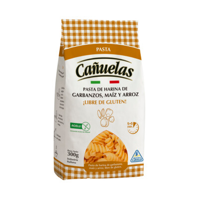 Pasta mix de harinas de garbanzo, maiz y arroz sin gluten Cañuelas Pasta Mix Garb/maiz/arroz Cañu