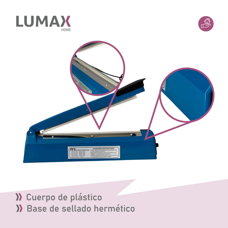 Selladora De Bolsa Lumax 30cm + Repuesto Selladora De Bolsa Lumax 30cm + Repuesto