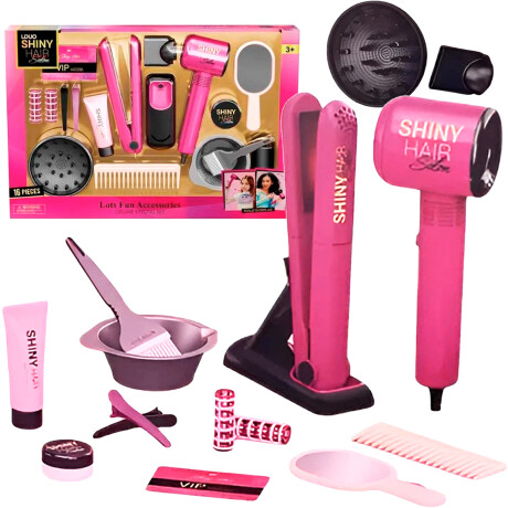 Peluquería Infantil Set Completo 16p Luz Sonido Aire Jug027021