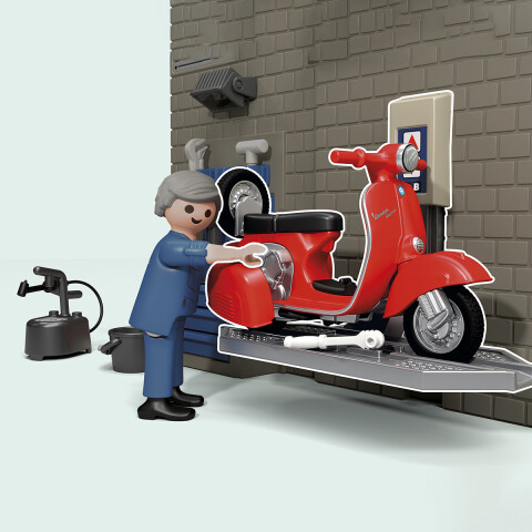 Mecánico de Vespa Años 60 Playmobil 88 Piezas U