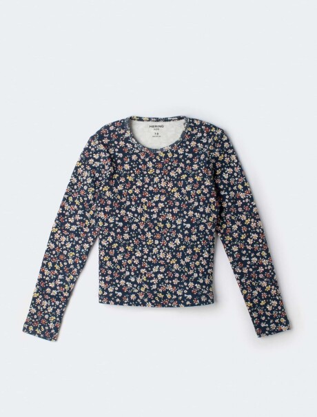 BLUSA MANGA LARGA INFANTIL CON ESTAMPADO MULTICOLOR