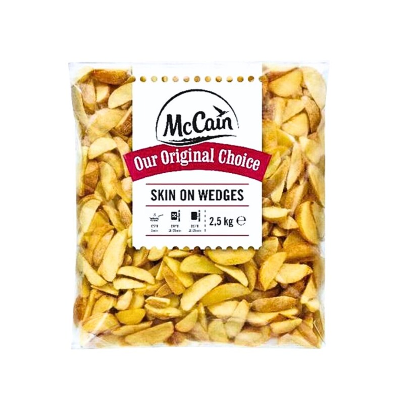 Papas Gajos SkinOn Wedges McCain - 2,5 kg Papas Gajos SkinOn Wedges McCain - 2,5 kg