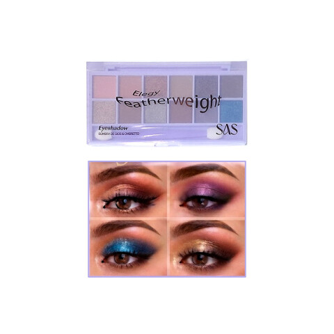 SAS Paleta sombra de ojos 12 colores Sas Paleta Sombra De Ojos 12 Colores