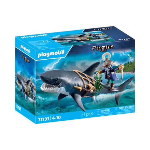 Pirata y Tiburón Blanco Gigante Playmobil 21 Piezas U