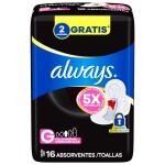 ALWAYS NOCHE SUAVE LARGOS CON ALAS PAQUE única