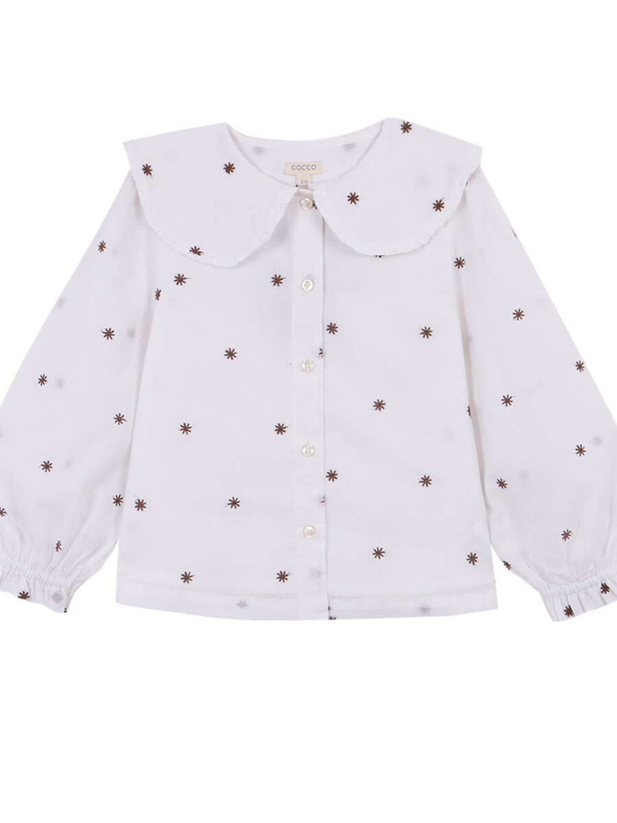 Blusa Flores Blanco Optico