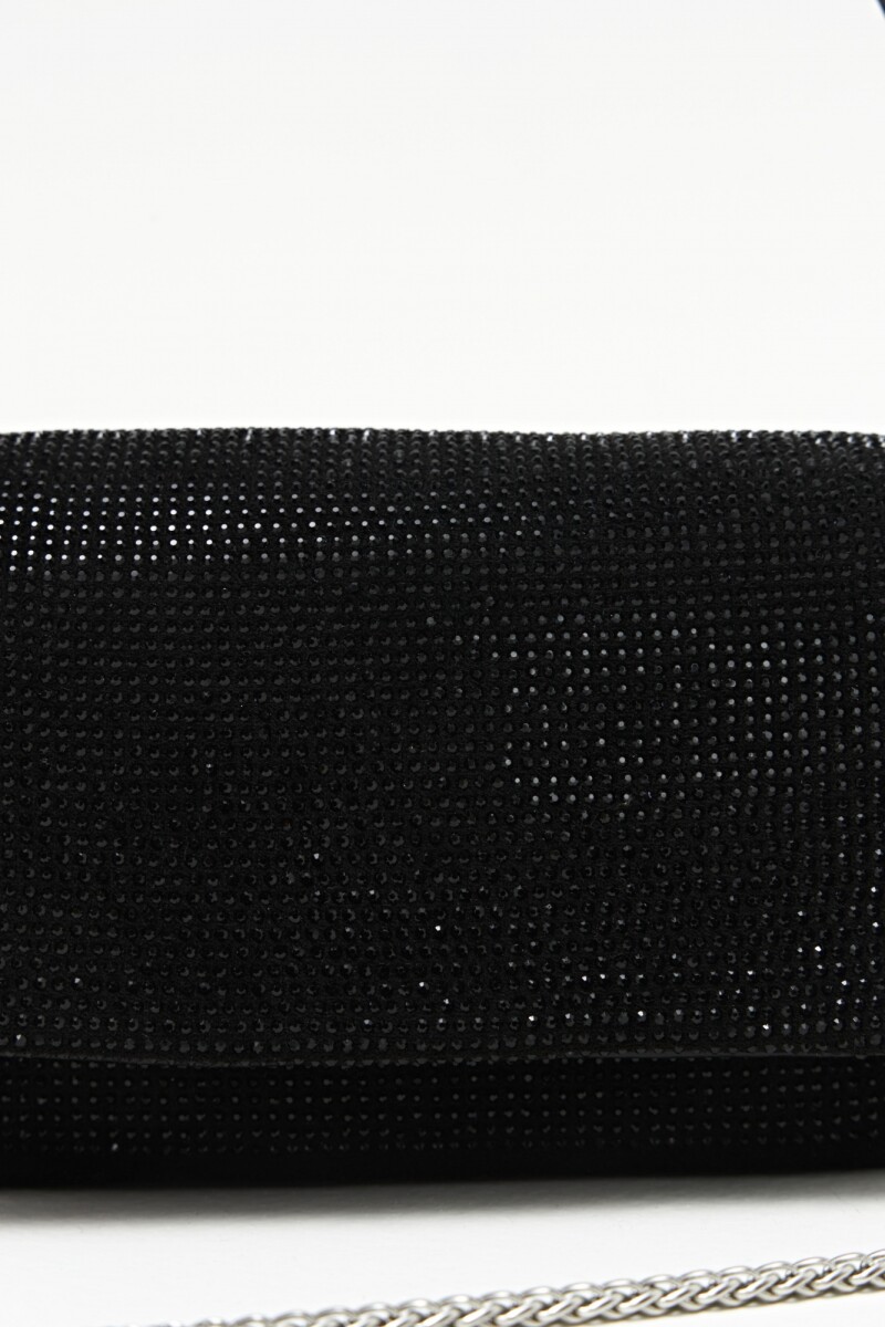 Bandolera con strass negro