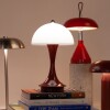 Lámpara de mesa retro inalámbrica roja