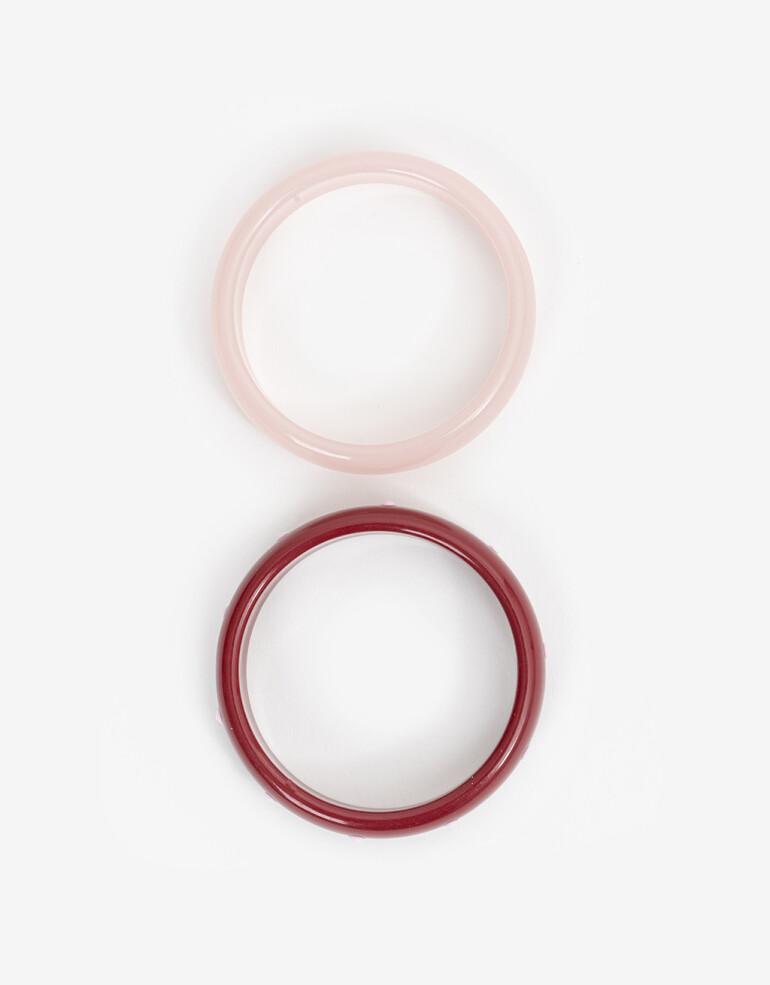 Pulseras Rígidas Sets Color Set De Pulseras Rígidas - Rosa Claro