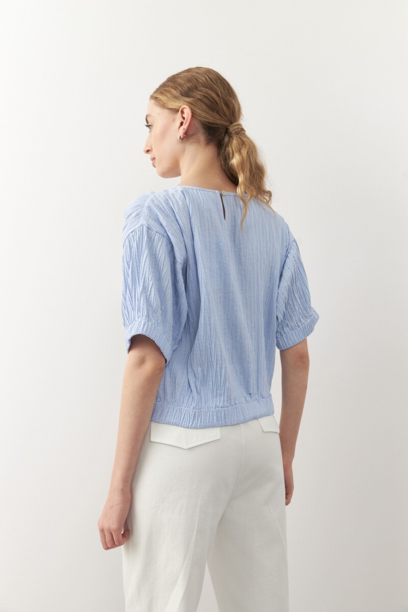 BLUSA ARSANNE Blanco/Celeste