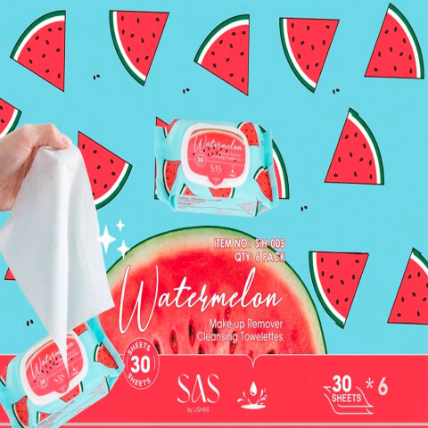 SAS Toallitas desmaquillantes fragancia de sandia x30(M2398) Sas Toallitas Desmaquillantes Fragancia De Sandia X30(m2398)