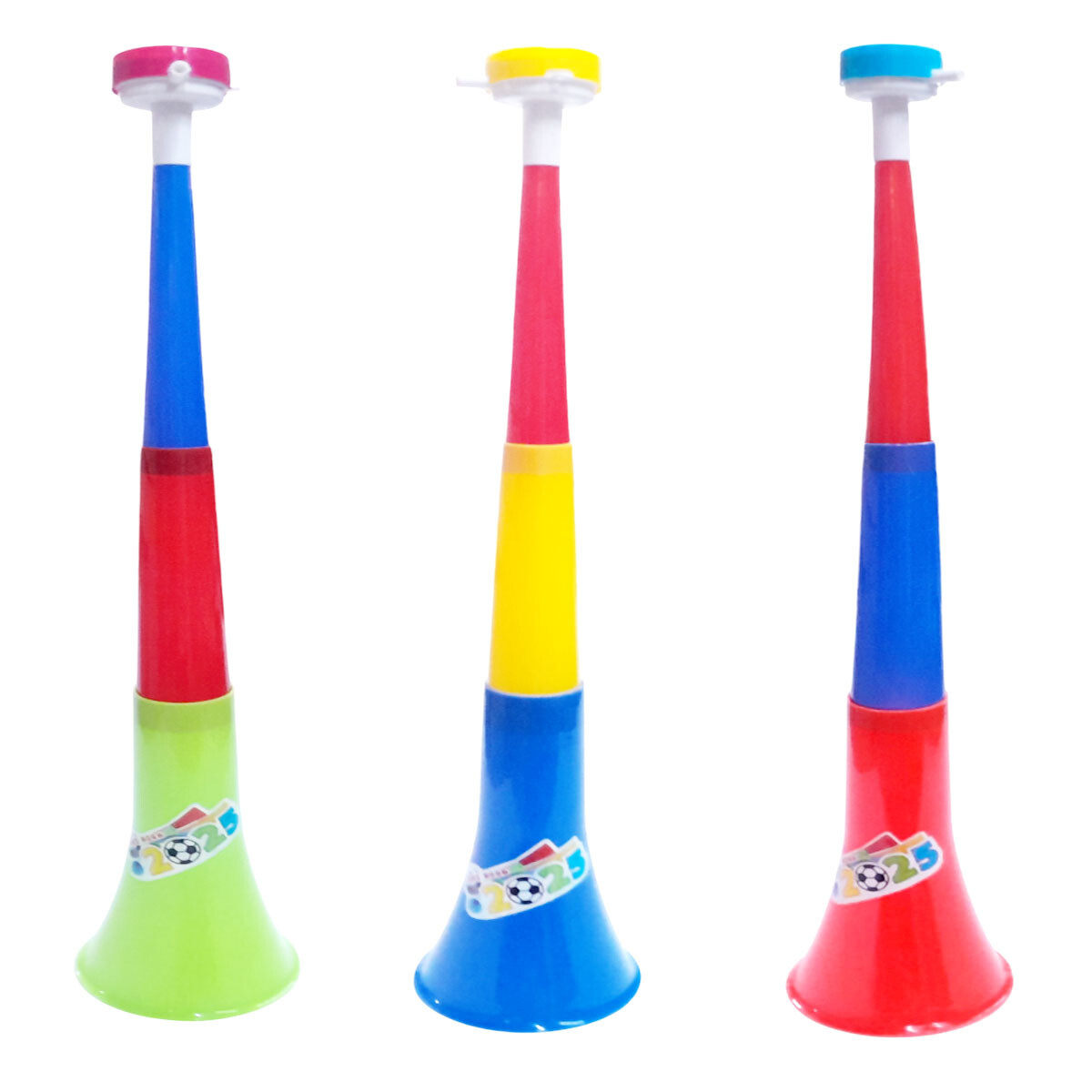 OUTLET Corneta futbolera en 3 tramos plegable 59x11cm - Outlet Corneta Futbolera En 3 Tramos Plegable 59x11cm 