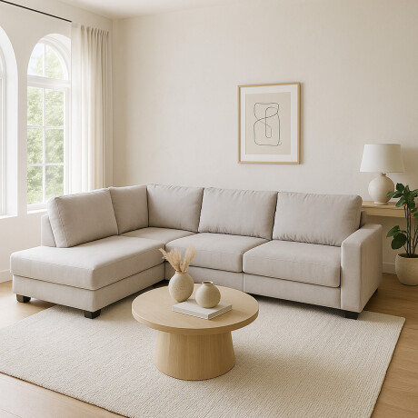 Rinconera Avero - Tela Microfibra - Chaise izquierdo Berlin 02 (Beige)