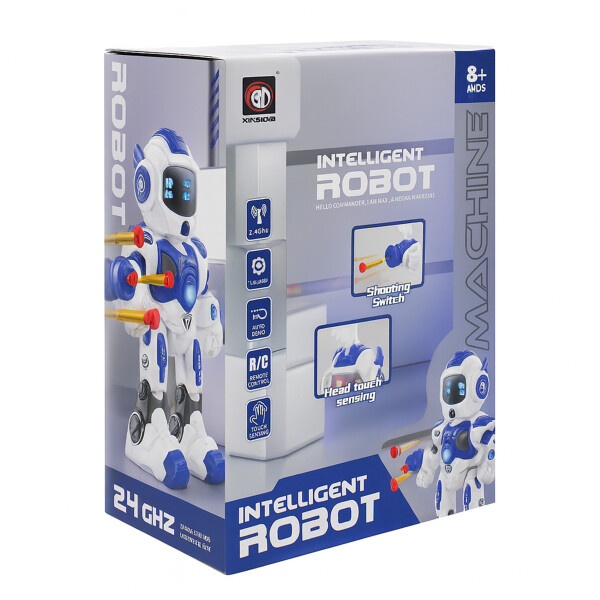 Robot Inteligente Interactivo Control Juguete 30Cm Infantil Color Blanco