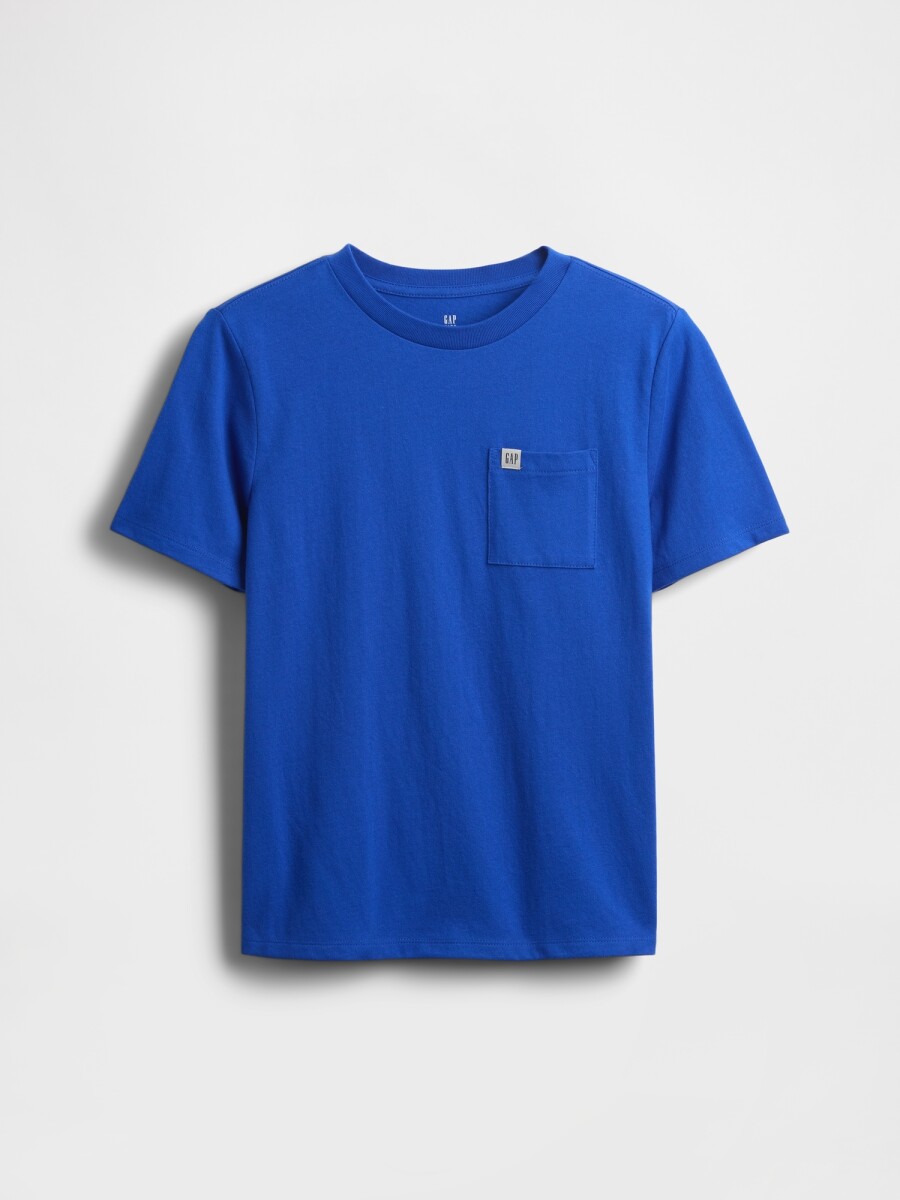 Remera Bolsillo Logo Gap Niño - Royal Gem 
