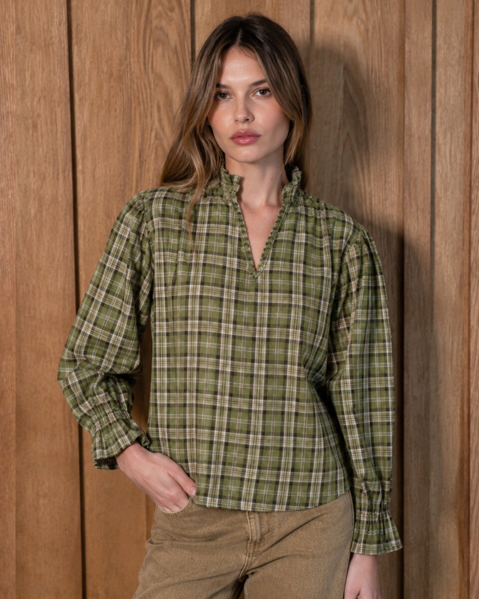 Blusa Copenhague - Escosés Verde 