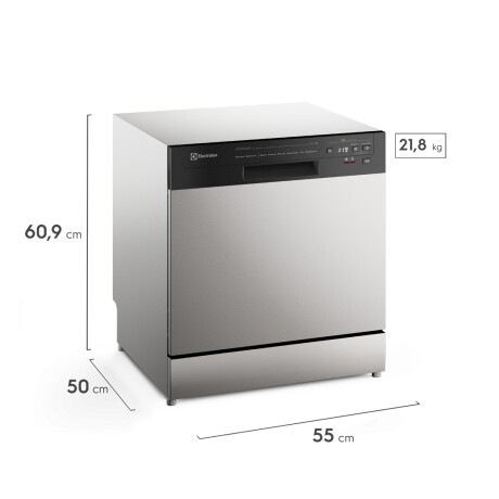 Lavavajillas Electrolux 8 Servicios Gris