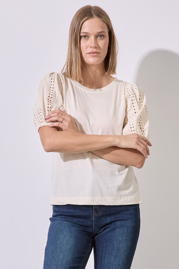 Blusa Broderie BEIGE