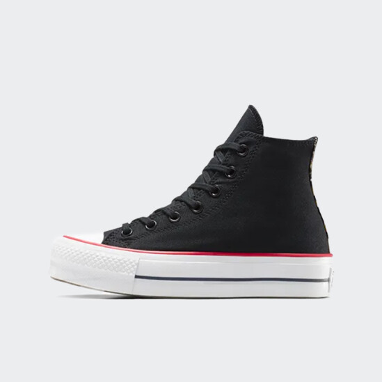 Championes Converse Taylor All Star Lift Platform Leopard Negro