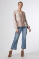Blusa animal print con botones rosa