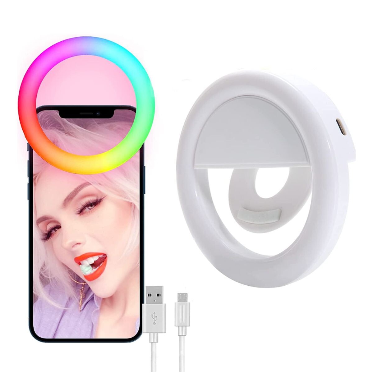 Aro de luz led RGB para selfies 