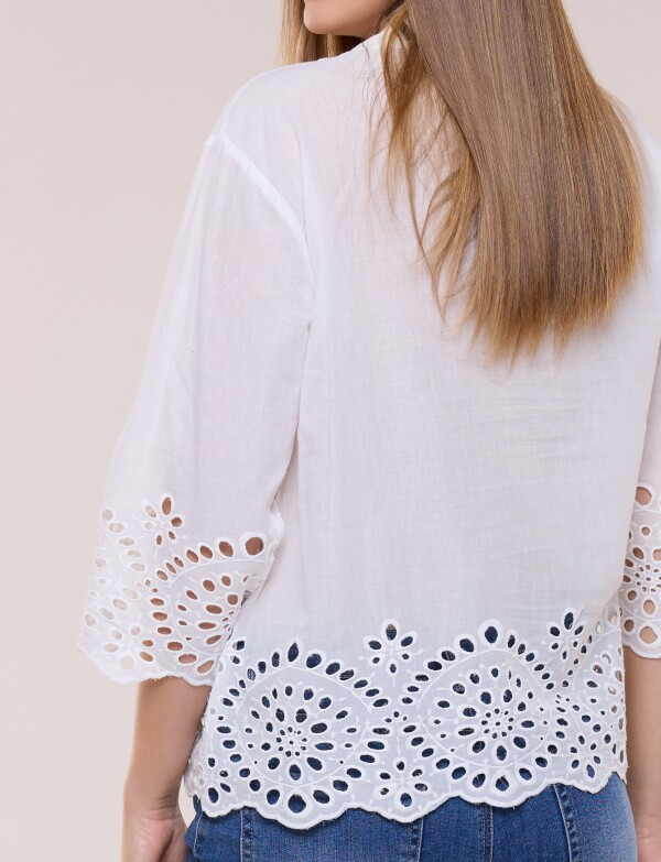 Camisa Broderie CRUDO