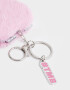 Espejos Con Charm Llavero Con Espejo En Forma De Corazón Peludito Y Charm Tmb - Sin Color Sin Color