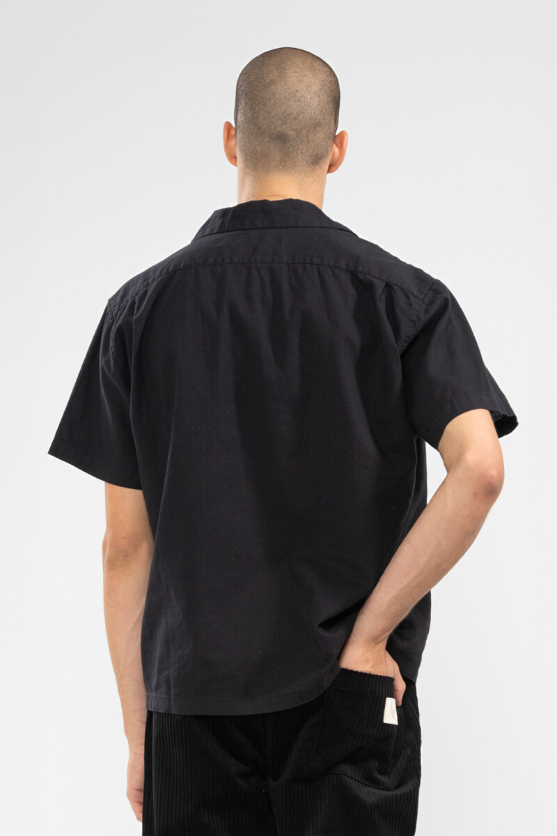 CAMP-COLLAR BOXY SHIRT Black