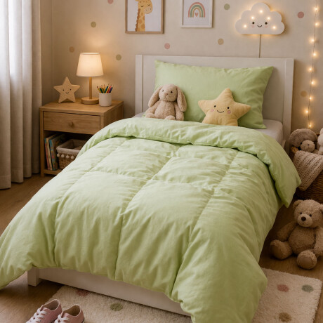 Acolchado De Plumas Home Class Dohler Ropa De Cama 150x220 Verde Claro