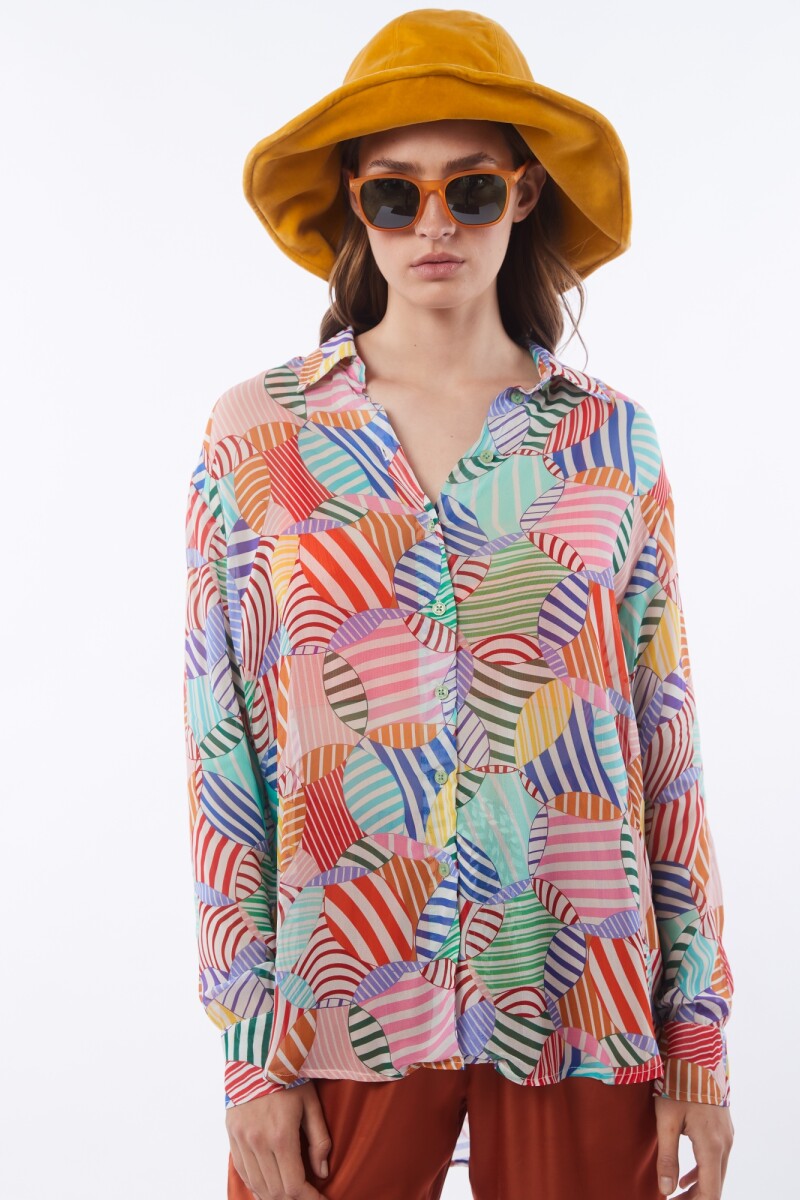 NILI PRINTED RELAXED SHIR Multicolor