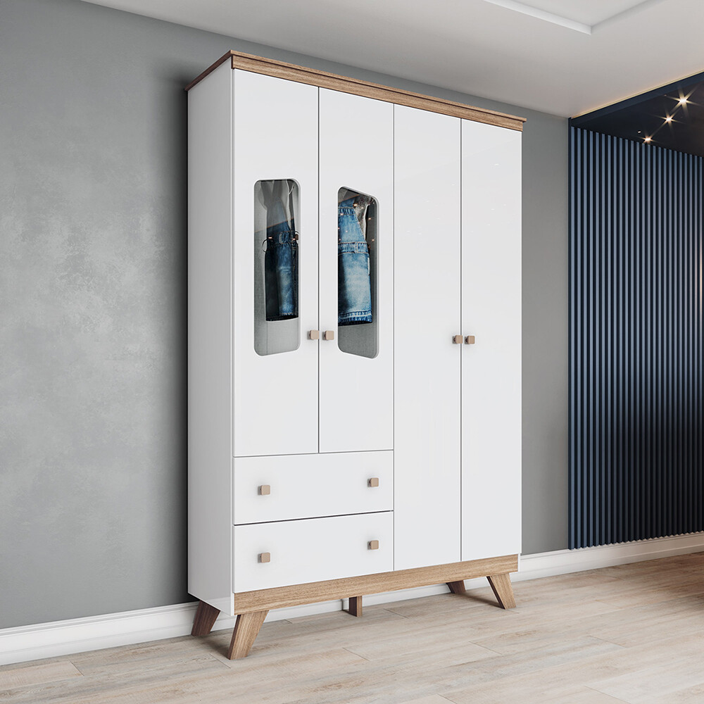 Ropero infantil 4 puertas 2 cajones Ropero infantil 4 puertas 2 cajones