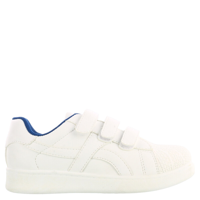 Championes Infantiles Push DANISH con velcros Blanco - Azul Marino