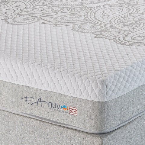Conjunto Somier + Colchón De Resortes Nuv Queen 158 x 198 x 63 cm Conjunto Somier + Colchón De Resortes Nuv Queen 158 x 198 x 63 cm