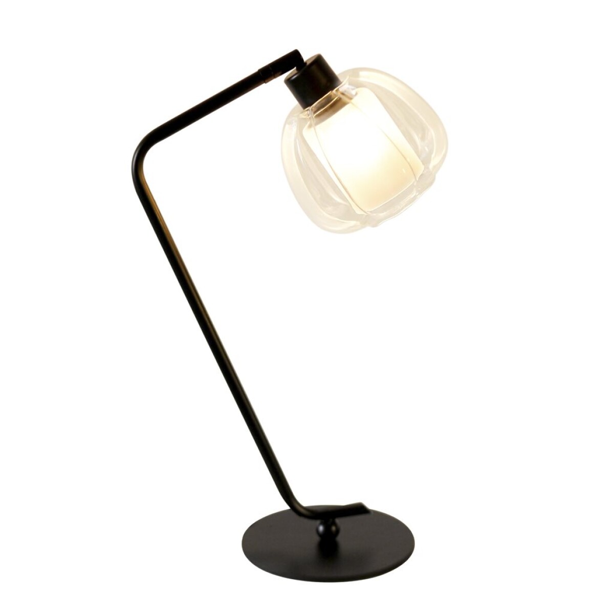 LAMPARA DE MESA D31x51CM VIDRIO/METAL NEGRO 