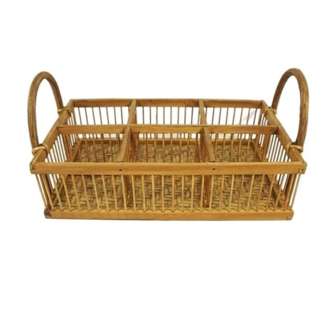 Organizador 6 Div 27X17Xh7 Cms C/Asas Bambu