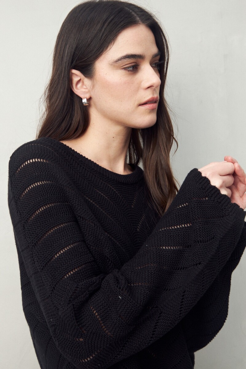 SWEATER CAPUCINE Negro