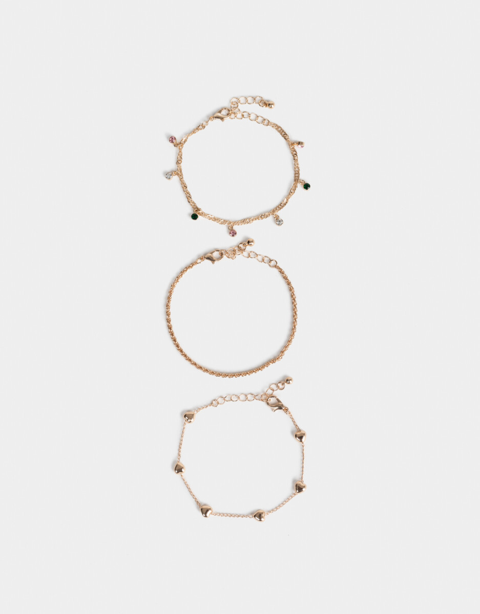 Sets De Pulseras Con Strass Multicolor 