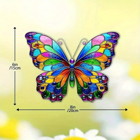 Figura Colgante Estilo Vitral Mariposa