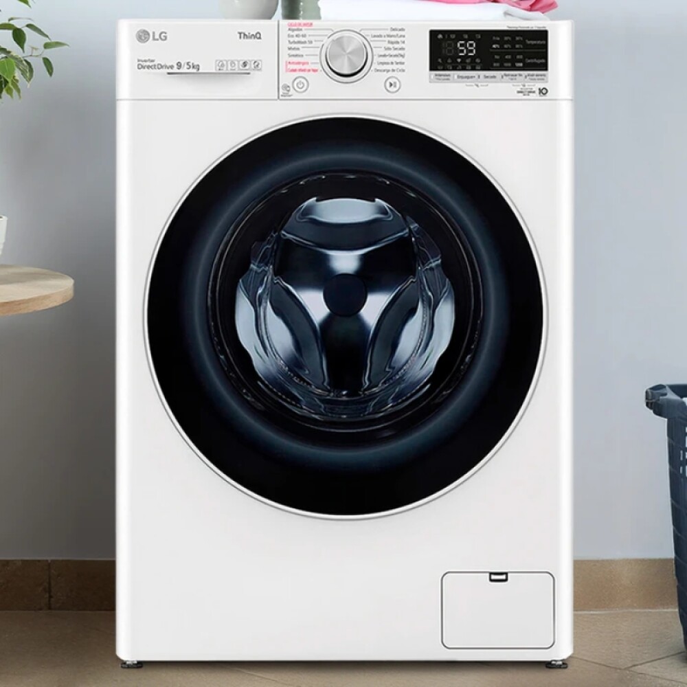 Lavasecarropas frontal inverter LG 9Kg WD9WVC4S6 blanco