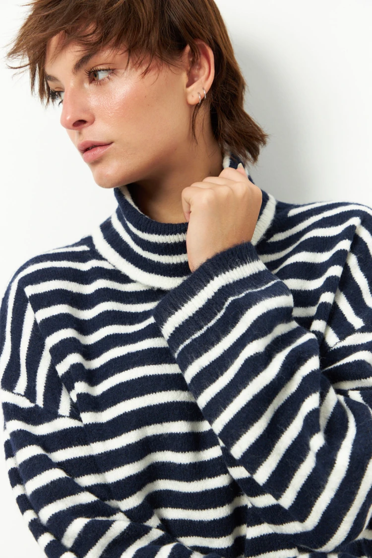 POLERA DIDO Blanco/Azul