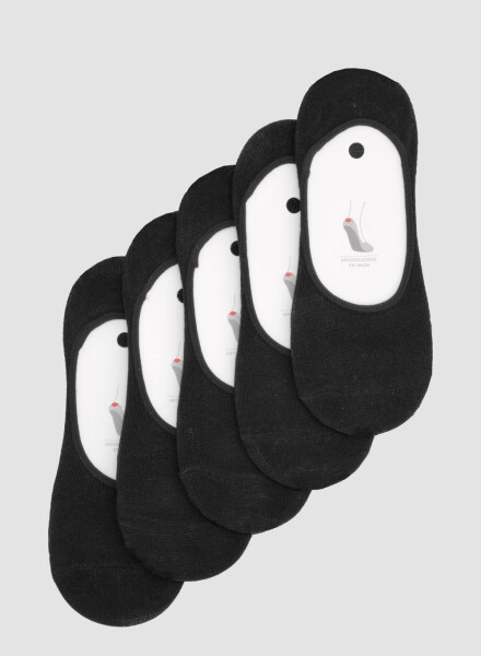 Pack de 5 medias invisibles lisas Negro