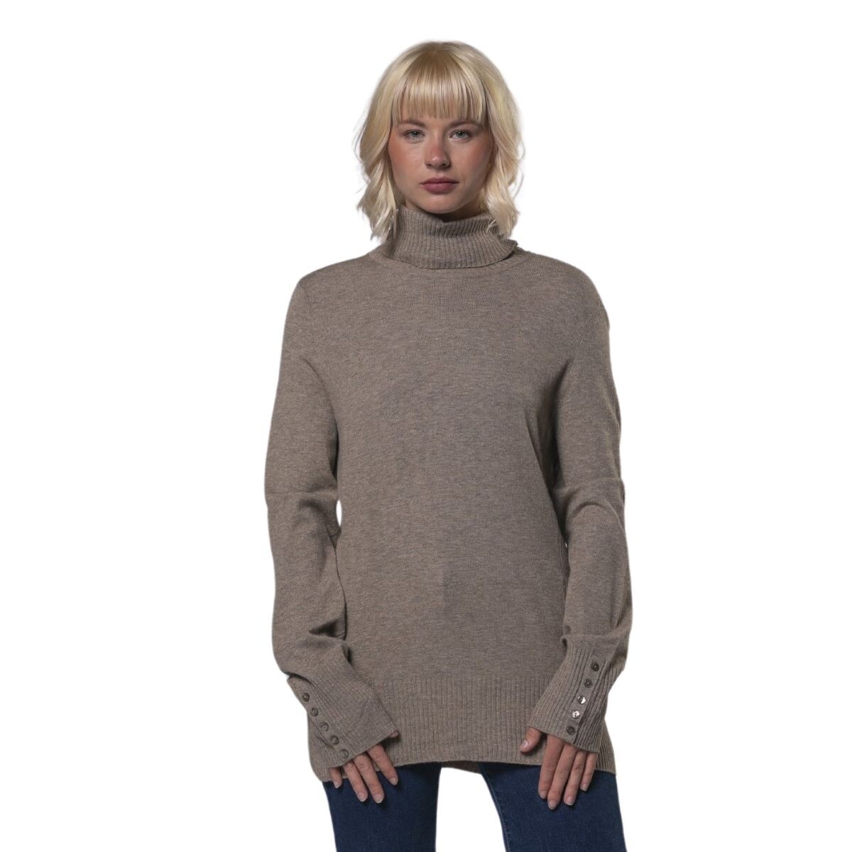 POLERA CON BOTONES - GRIS 