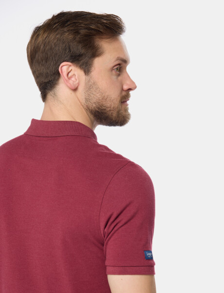 REMERA POLO LISA PIQUÉ Bordo Melange