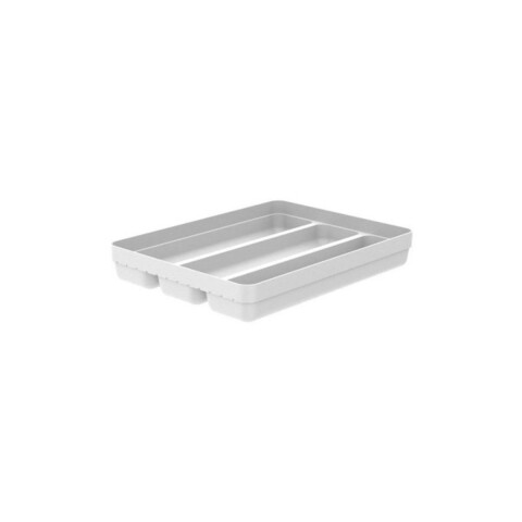 Organizador de Cubiertos Para Cajon 3 Divisiones Blanco