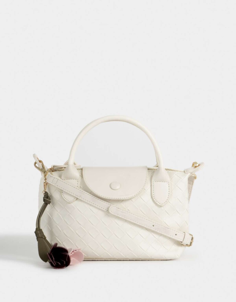 Cartera City Trenzada - Blanco Crudo 