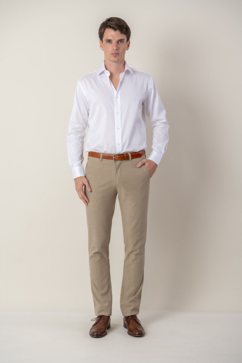 Pantalón de Tencel Classic Fit - Kaki 