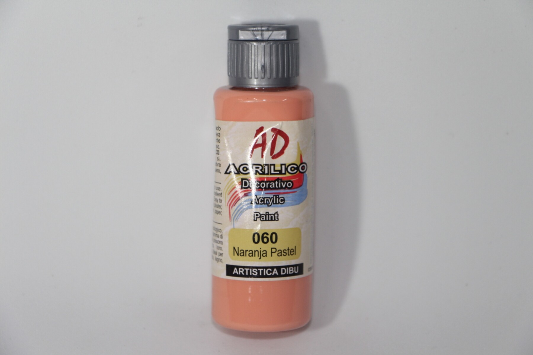 PINTURA ACRILICA ARTISTICA DIBU 60 ML. DIFERENTES COLORES - COLOR NARANJA PASTEL 060 