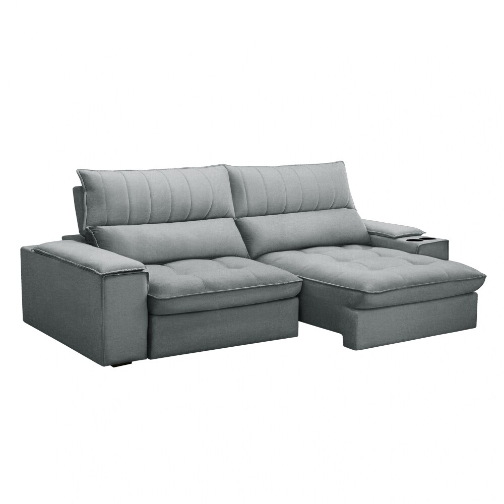 Sillón 3 cuerpos Retráctil Reclinable - Bariloche Gris