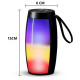 Parlante A Batería Con Luz Led Colores Y Bluetooth Negro