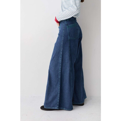 PRE VENTA JEAN WIDE XL LINES Azul